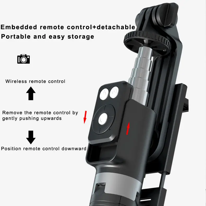 Beauty Light Selfie Stick Quadripod Panorama Shooting 360 Degree Phone Stand Vlogging Live Video and Photo Shooting