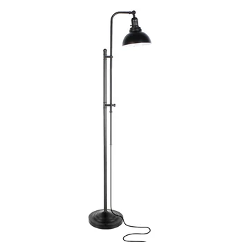 Industrial Farmhouse Reading Lamp, Standing Adjustable metal floor lamp for Living Room Bedroom Office H