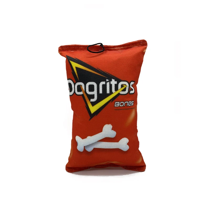 Customized Pet Dog Squeaky Interactive Toy Custom Chips Dog Toy  Soft Potato Chip Dog Toy