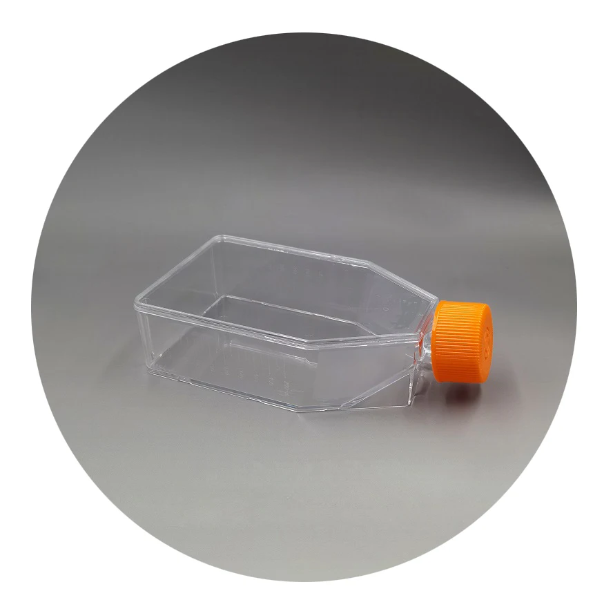 Sterile square Laboratory Plastic Cell Culture Flasks Filters Price 25