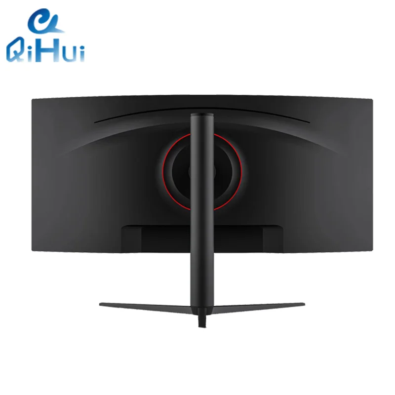 Qihui 34 Inch Gaming Led Monitor 2k 4k 144hz 165 Hz Computer Display Rgb Light Bar Gaming Curved