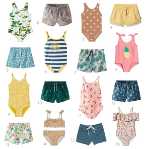 MLY Custom Printed Baby GiLong Sleeve Kids Girls Zippers Swimming Suits Floral Children's Swimwear