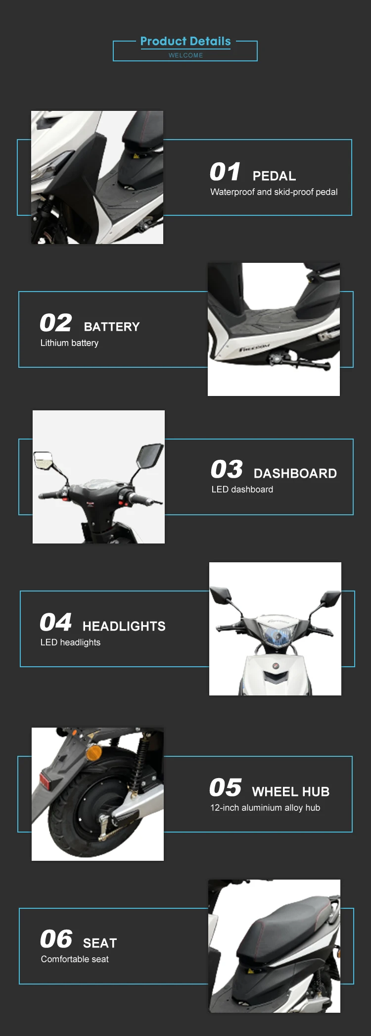 EEC COC Electric Motorcycle With Best Quality and Low Price 2000W 60V20Ah Two Wheels Off Road Electric Motorcycle Scooter