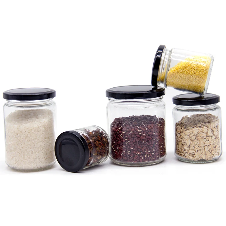 200ml 250ml 350ml 480ml 500ml 750ml 1000ml Wide Round Mouth Glass Jar for Food Jam Sambal Packaging