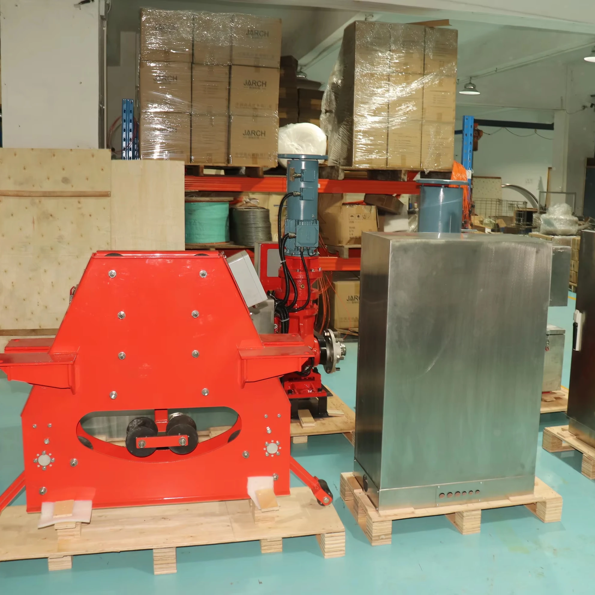 Large Strength Motor Driven Cable Reel Slip Ring  Gantry Crane Electric Rewind Hysteresis Cable Reel Drum for Power Railway Cart