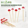 Piques à champignons en bambou