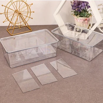 Wholesale Clear Stackable Storage Bins with Lids Large Plastic Containers with Handle for Pantry Organizer and Storage