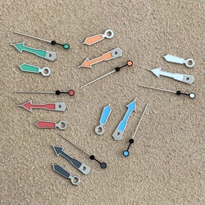 New Silver Rimmed Multi-color Hands Suitable For NH35 NH36 4R Japanese Movement Custom Green Luminous Watch Hands