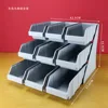 Gray nine-compartment combination shelf