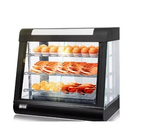 Catering electric Food Warming Showcase Restaurant Equipment bakery Glass Food Warmer Display Showcase