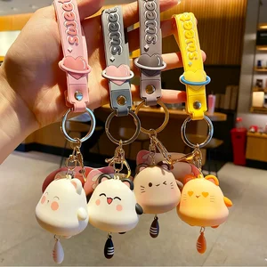 Cute cat Keychain, Men's and Women's Trendy Item, Car-themed Panda Keychain, Exquisite Couple's Schoolbag Pendant