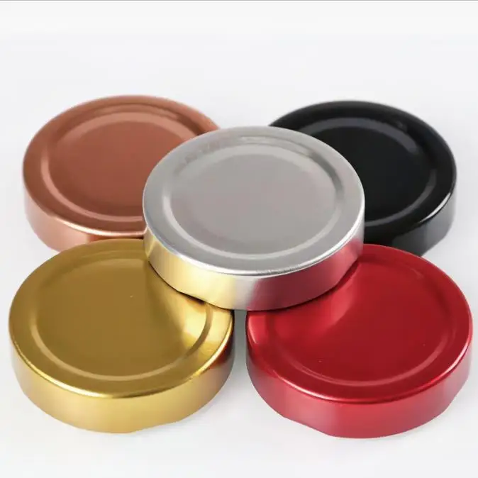Round 100ml 200ml 300ml 500ml Chili Sauce Glass Jar Honey Glass Jar Spice Storage Jar with Metal Lid