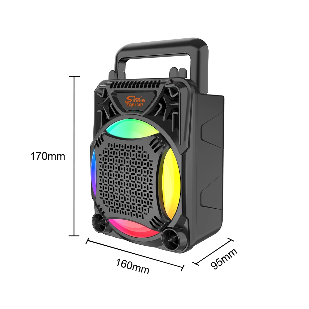 SING-E ZQS1367 Taşınabilir Kablosuz 5.0 HiFi Subwoofer Hoparlör
