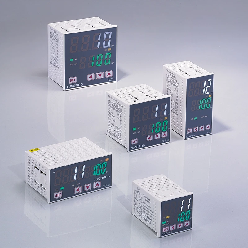 TUOBANG TC7 W1G-2 PID Smart Temperature Controller K/E/PT100 Input LED Display Industrial Thermostat for Packaging Machine