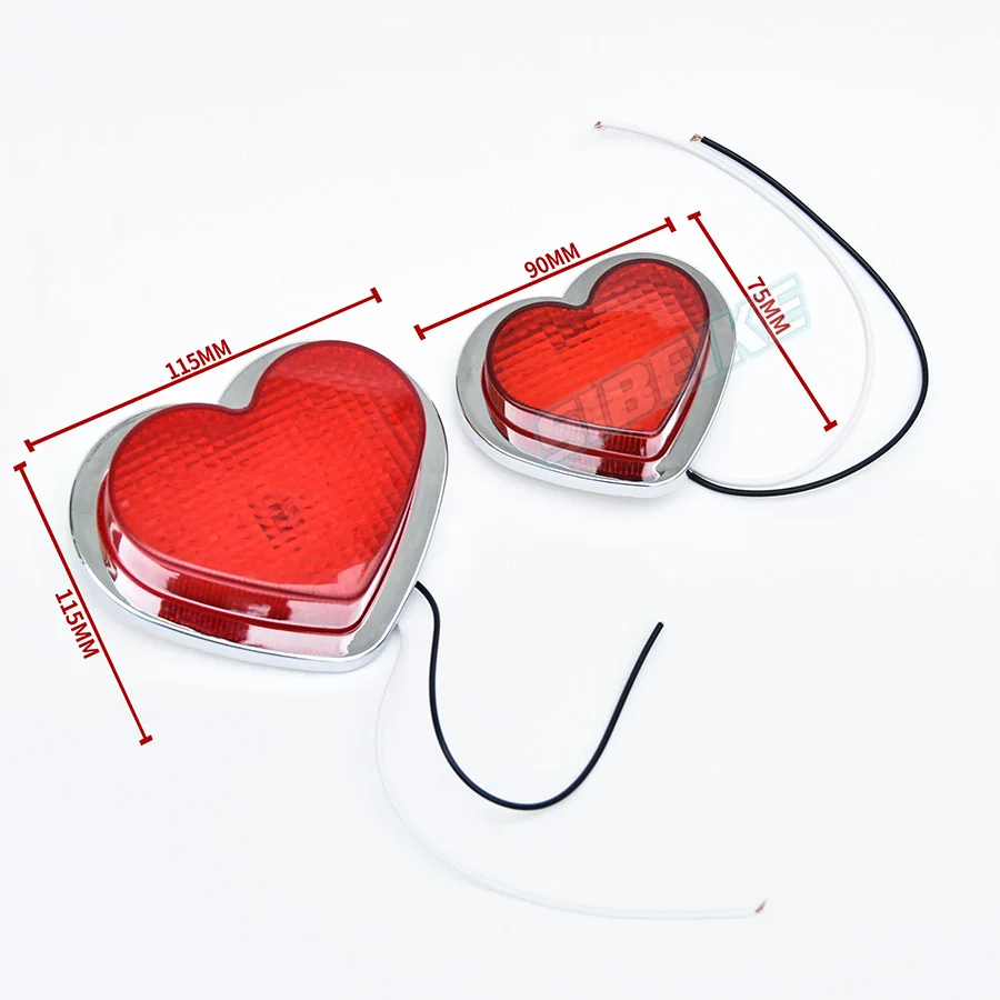 12V Girls Big Heart-Shaped LED Pink Heart Indicator Lights