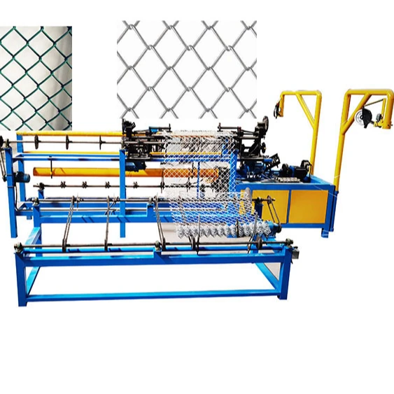 Fully Automatic Diamond Gi Double Manual Operate Wire Mesh Chain Link Fence Weaving Net Fencing Making Machine Factory Price