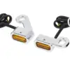 Chrome Housing Amber Lens Turn Signals