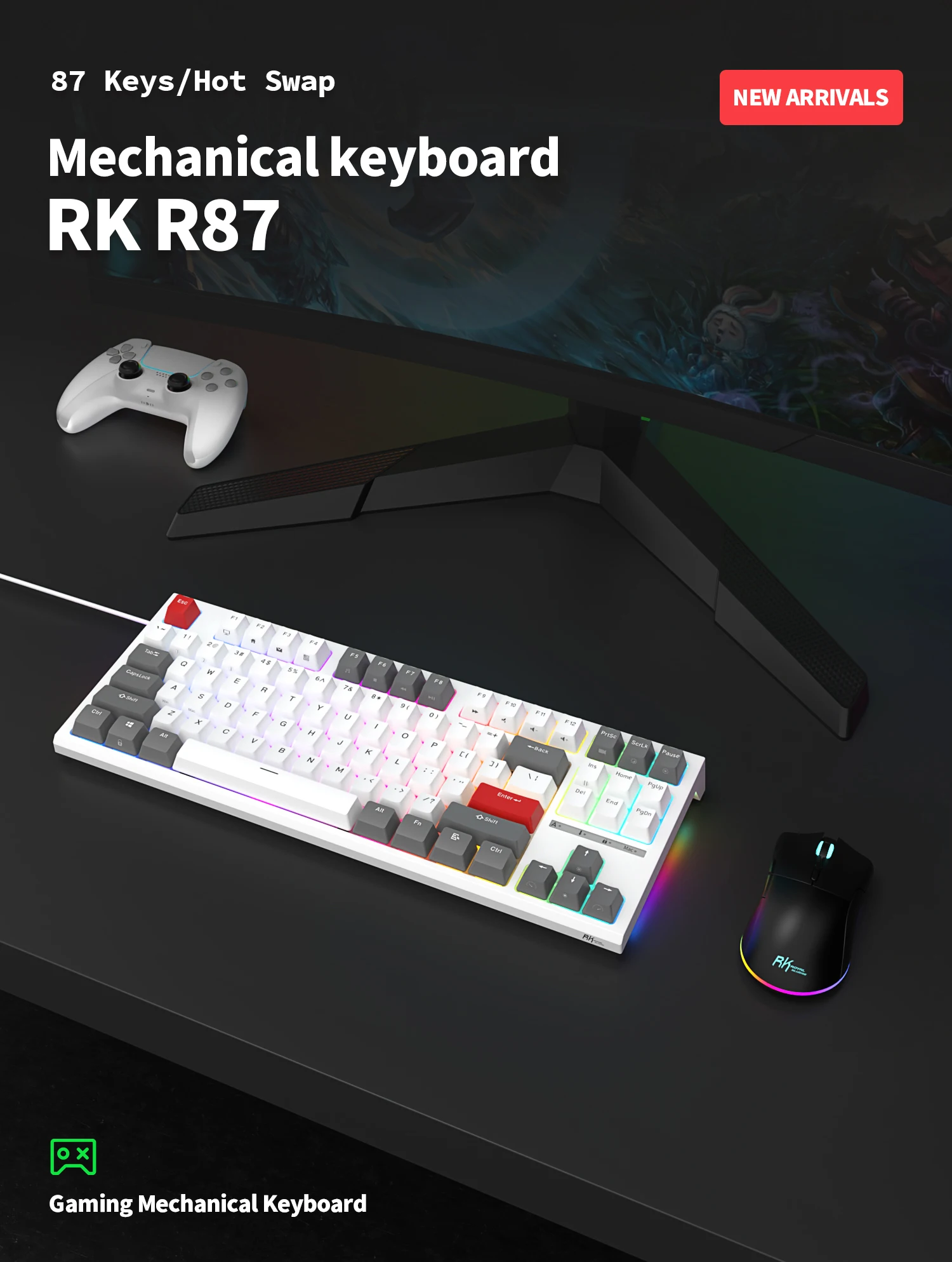Royal Kludge RK R87 Tkl Mechanical Keyboard - Gaming OEM