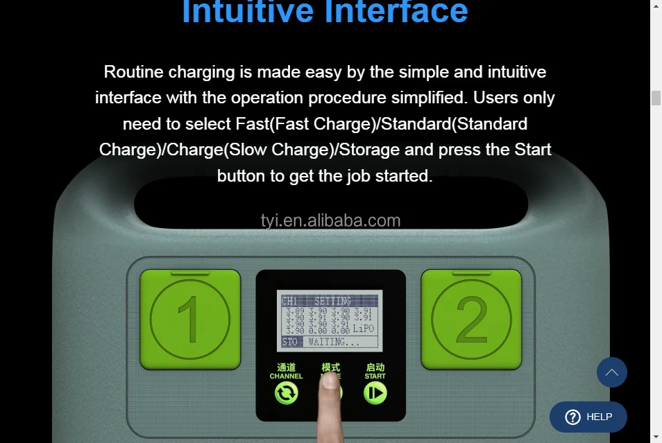 New arrival Intelligent PC3000 3000W 4 channel charging port as smart chargers and batteries and power supply manufacture