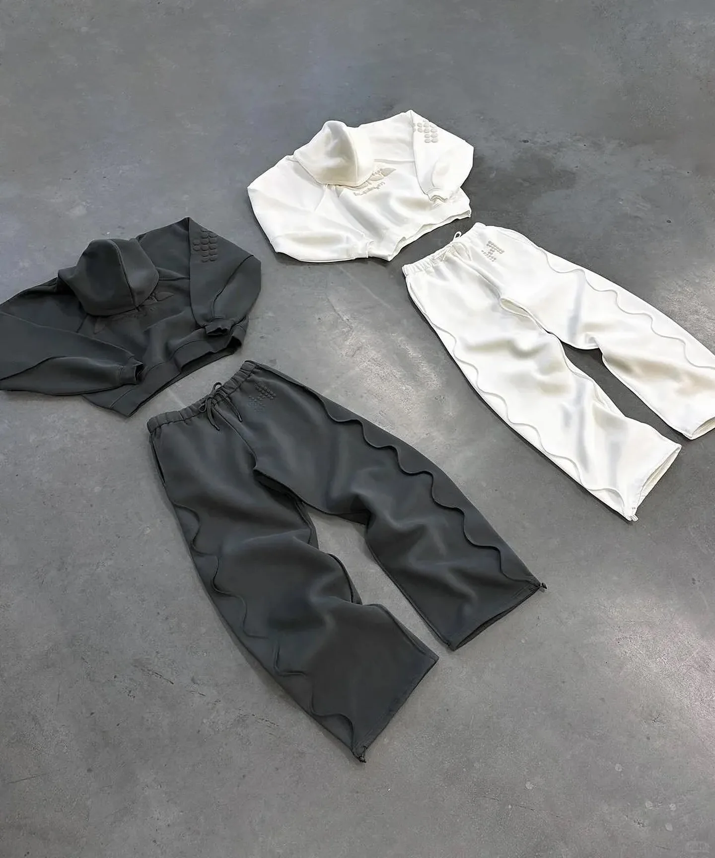Custom Blank Sweatshirt and Sweatpants Set 100% Cotton French Terry Hoodie Men's Oversized Boxy Fit Sweatpants and Hoodie Set