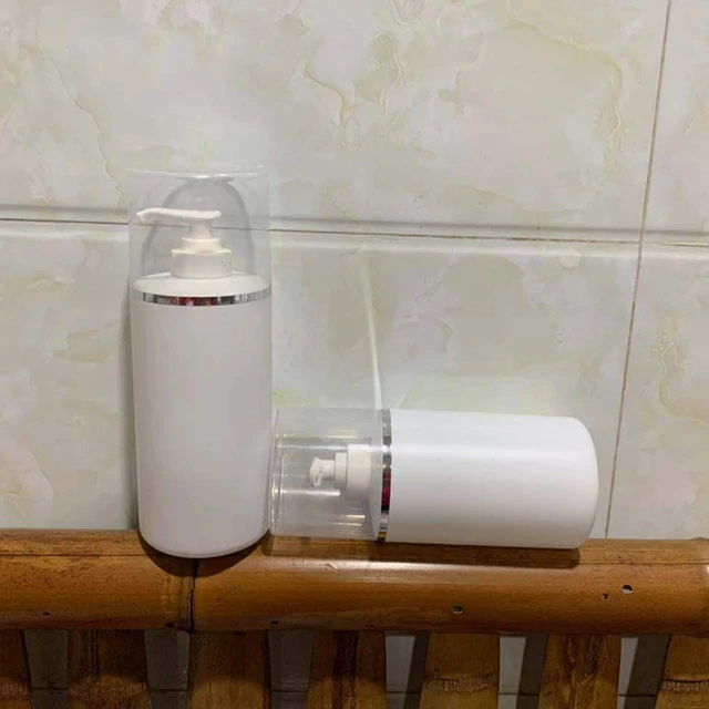 Hengjian 250ml 300ml 400ml 500ml 800ml White HDPE Plastic Haircare Package Hotel Shampoo Bottle with Transparent Cap
