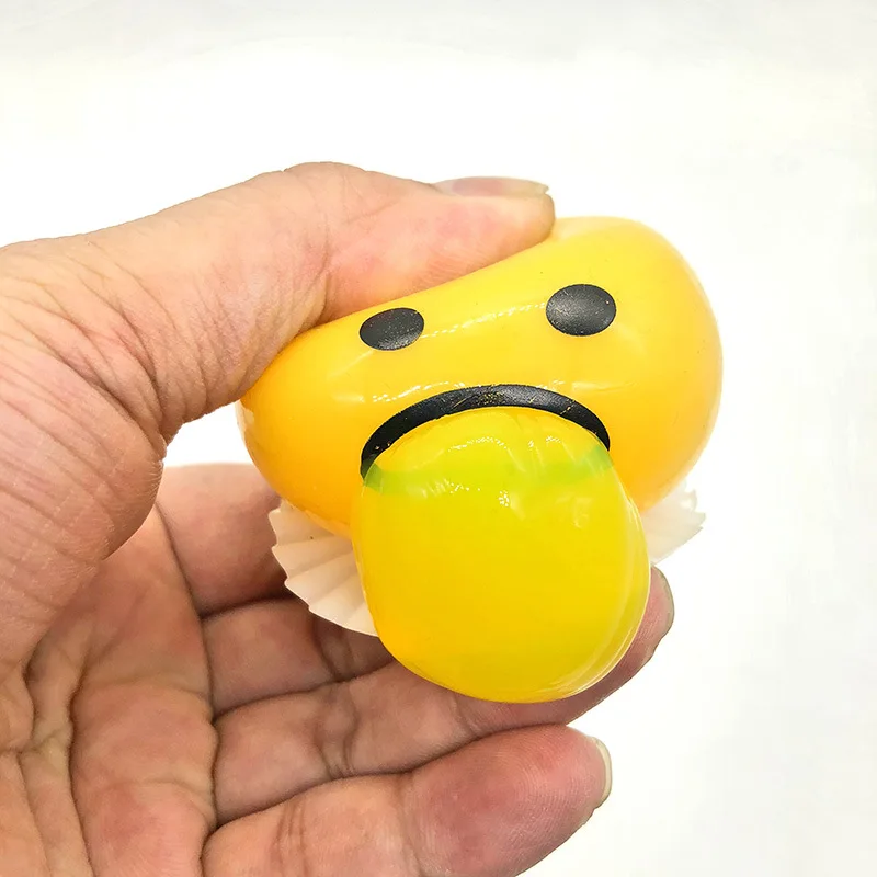 2022 Novelty Vomit Egg Lime Spitting Putty Squeezer Squishy Stress