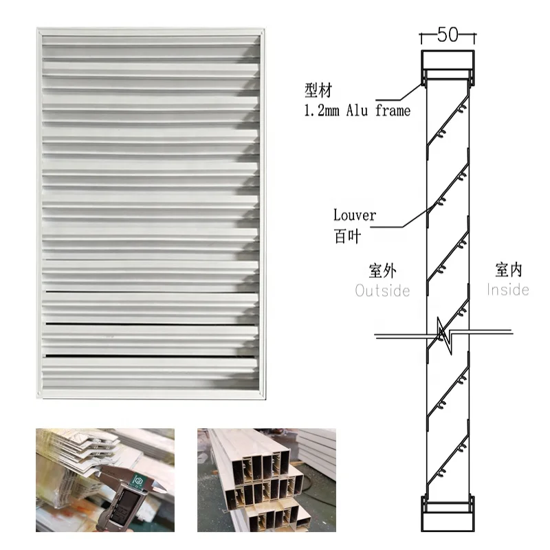 Multifunctional Shutters Outside Frame Aluminium Profile Aluminum Louver Aluminum Alloy Roller Shutter Window Horizontal 5 Years