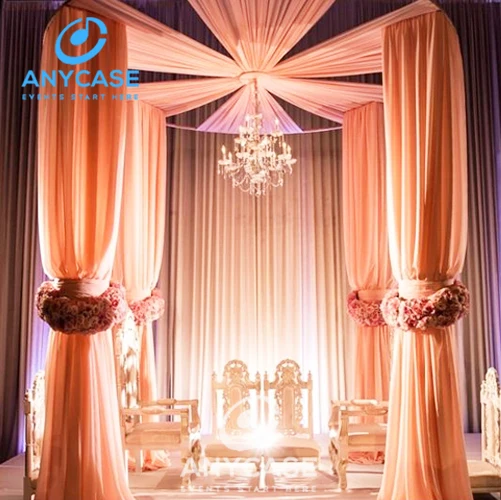 Hot Sale Wedding Decorations Round Backdrop Pipe And Drape Kits For Wedding  - Buy Round Mandap Tent Used Backdrop Pipe And Drape Kits For Wedding, Wedding Decorations Backdrop Church Backdrop Curtains For Sale,Aluminum