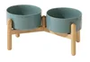 Double bowl + cross frame-Dark Green