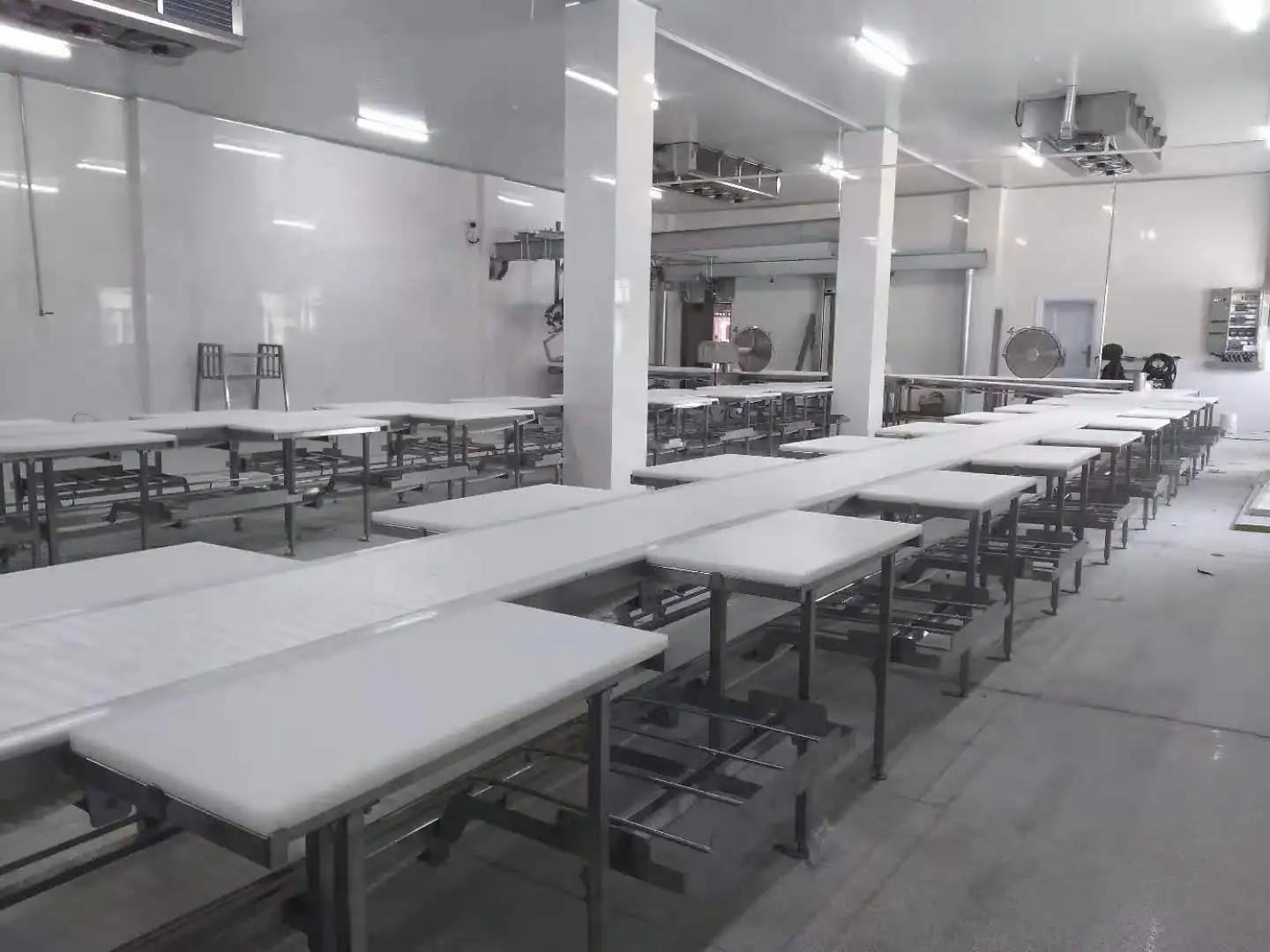 Durable PVC conveyor belts for food industry production lines and meat cutting industry