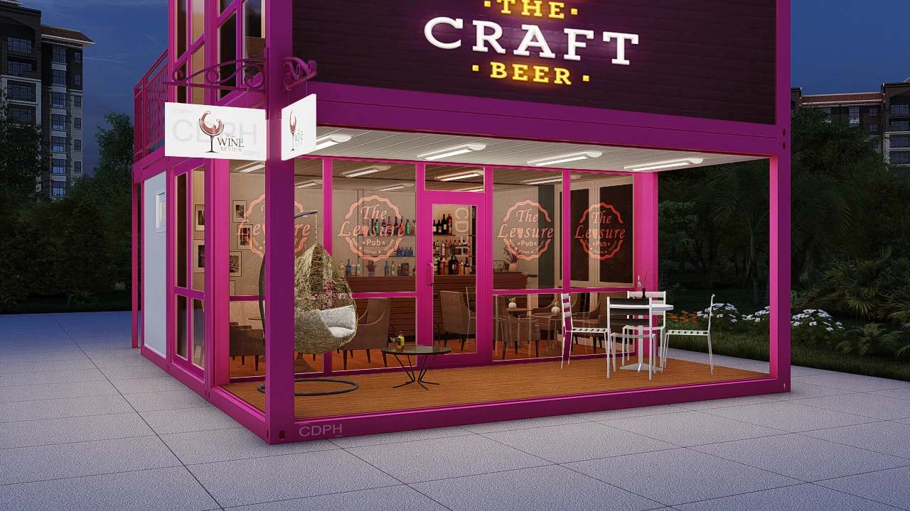 Customized Design Modified Prefab Shipping Container Cafe Bars Pop up Prefabricated Coffee Shop