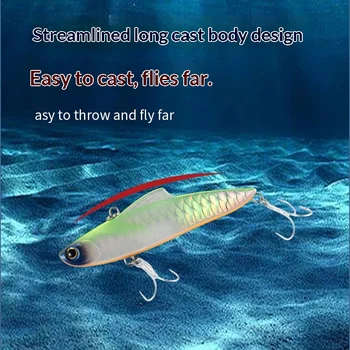 3D Simulation Painting ABS Artificial Hard Bait Full-Water-Column Vib Lure 100mm/33g Full-Body Fish Scales Laser Reflective Fake – Hard Lure – view 2