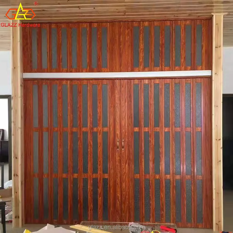 PVC Bathroom Folding Door Cheap Price Interior Sliding Door