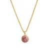 Collana con ciondolo a forma di dipinto ad olio rosa