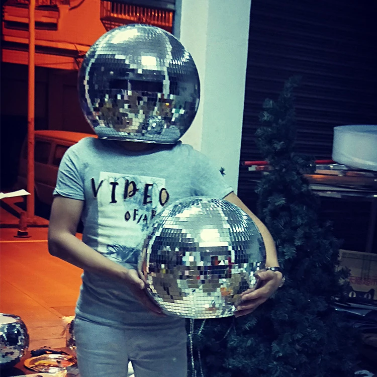High Quality Futuristic Technology Custom DJ Club Wedding Colorful Party Light Disco Ball Helmet