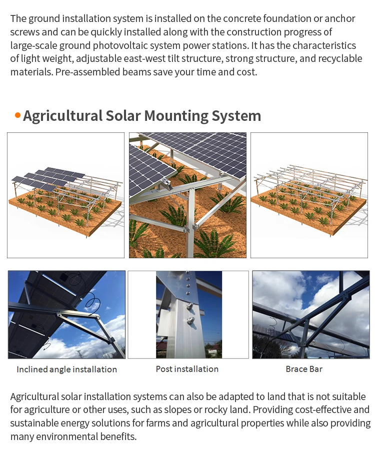 30Kw pv Hybrid Off Grid System 100kw 400kw Farm Solar Plants Power Energy Storage Full Kit with agricultural mounting system factory