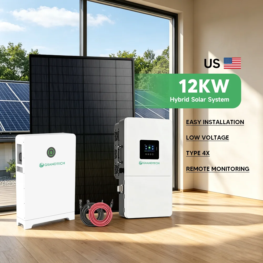 Gartref allan o'r rhwyd: Set llawn system pŵer haul, system hybrid 10kW, 12kW, 8kW, 10kW, systemau storio ynni haul hybrid ar gyfer cartref