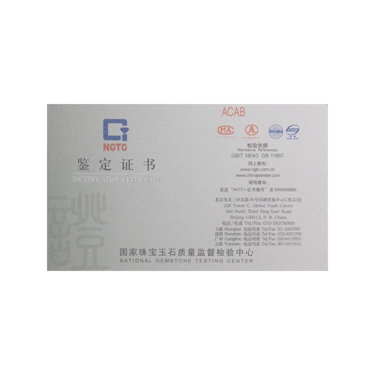 Custom Printing Matte Finish Business Card Authenticity Card  Certificate of Authenticity