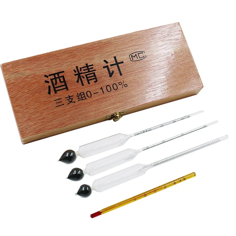 Ulisem 3 Pack Alcol Tester Con Termometro, Alcol Tester, Contenuto Di Alcol 0 40 40 70 70 100 Vol Idrometro Per Superalcolici Distillati Whisky Brandy Vodka 89084979