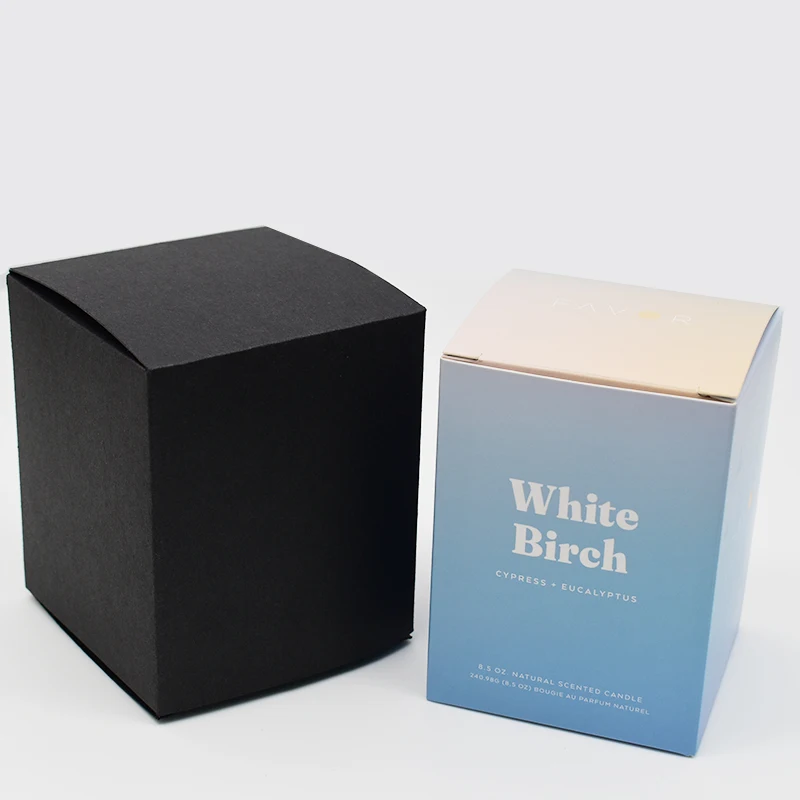 Custom Luxury Logo Cardboard Candle Gift Packaging Folding Box Recycled Materials Embossed and Matt Laminated factory
