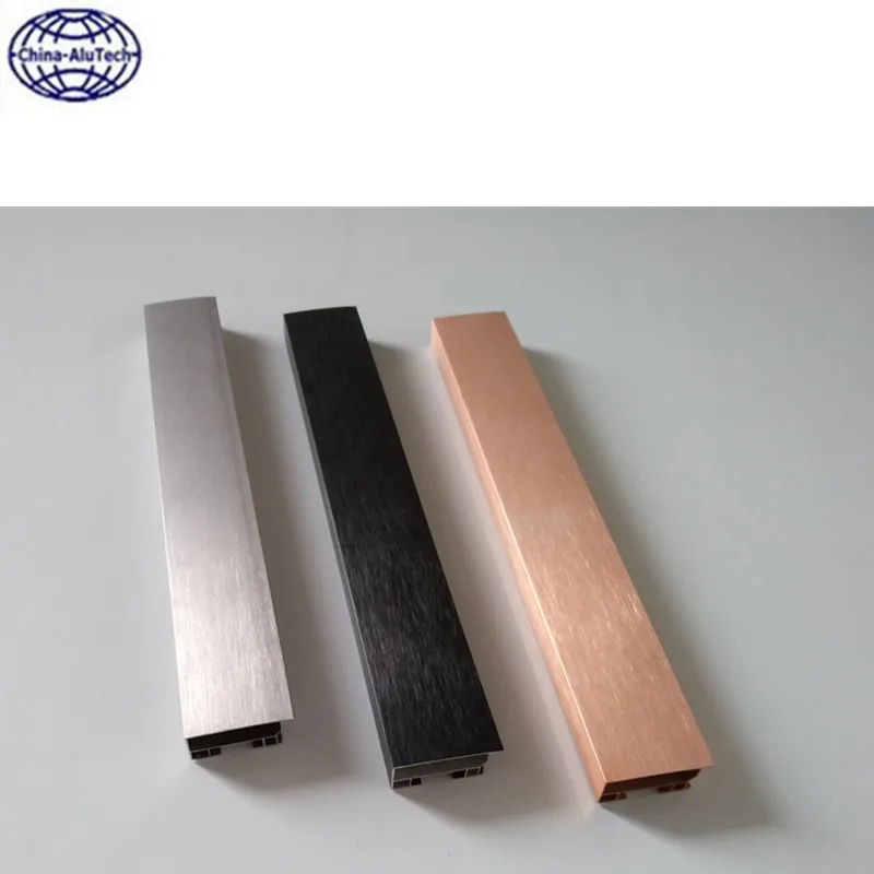 champagne bronze golden black grey gun silvery anodize Aluminum profile for windows and doors 6063 extrusion brush polishing