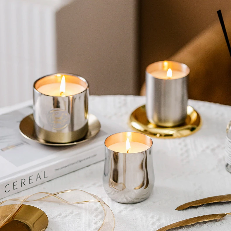 304 нержавеющая сталь, домашний Свадебный декор, банки для свечей, роскошные сосуды, уникальные пустые банки для свечей