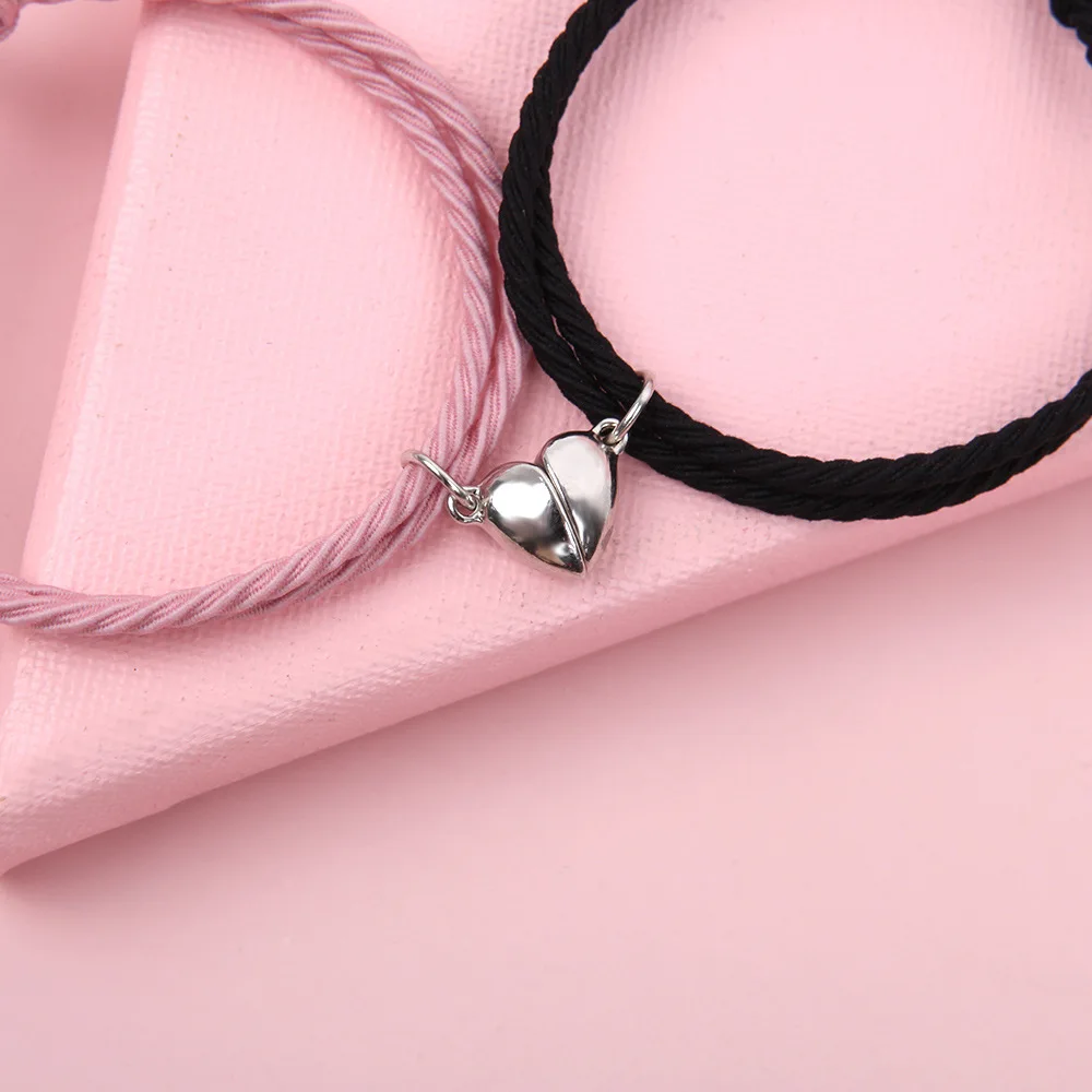 New Design Heart Magnet Bracelet Pendant 2022 Couple Bracelet Lover  Friendship Bracelet Gift