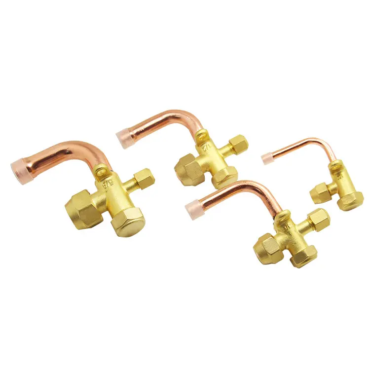 AC Refrigerant Valve Tools - Brass & Copper Charging Valve Air Conditioner Valve
