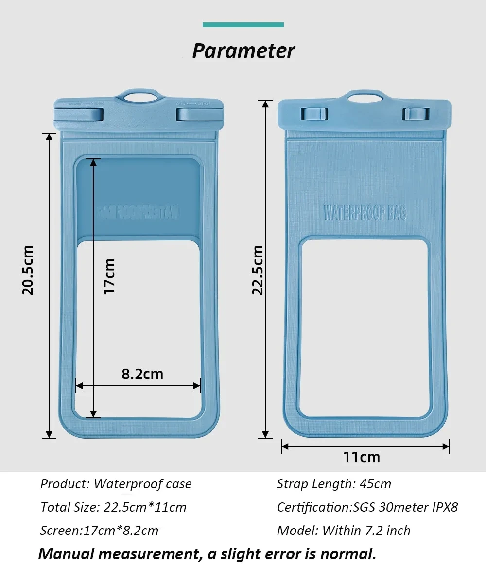 Custom logo PVC universal waterproof phone pouch bag for mobile phone accessories waterproof