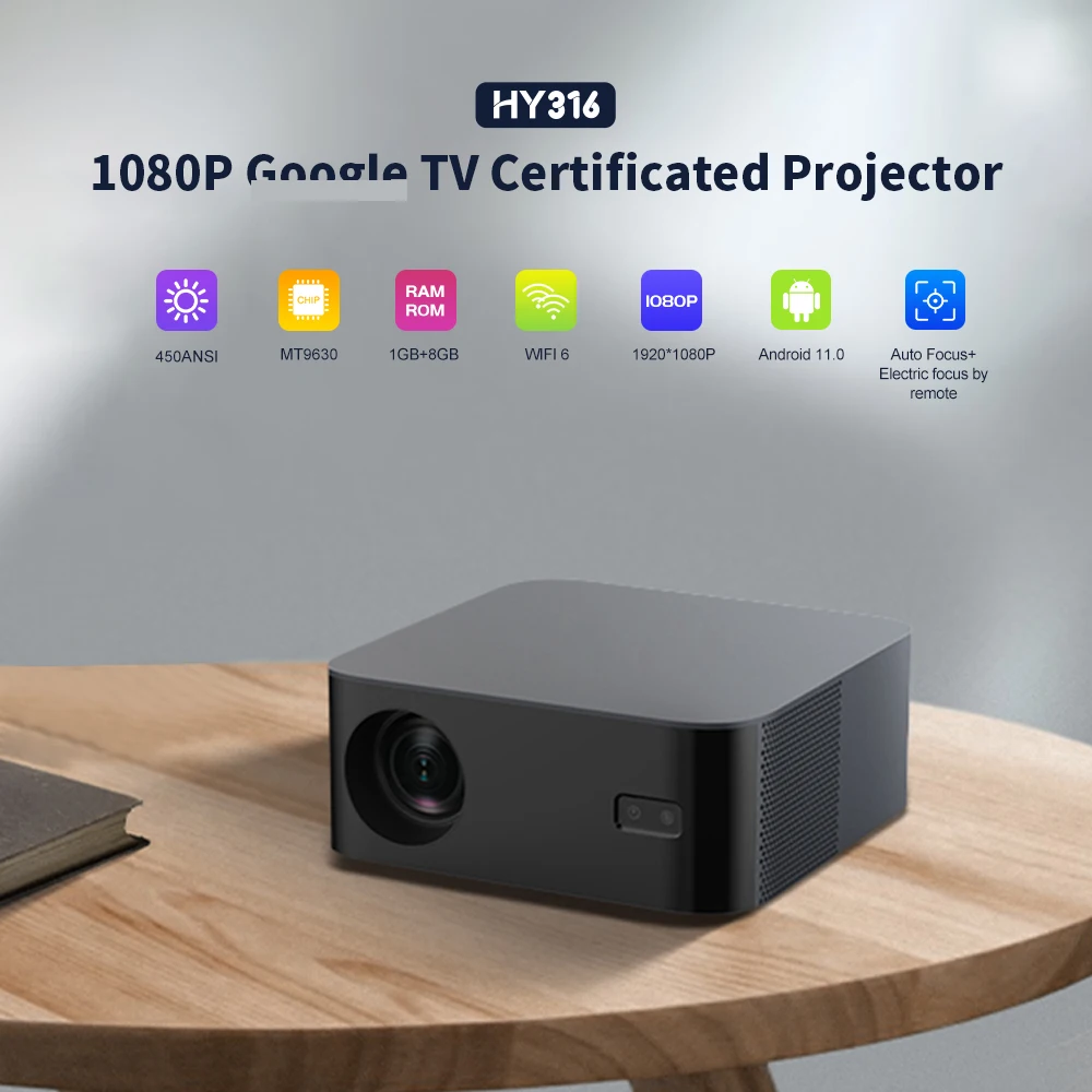 Topleo Smart Portable LED Projector TV Certificated 1080p Mini Video Projector Home Smart Android 11 Projector