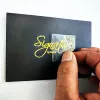 Transfer clear gold foil logo sticker example F