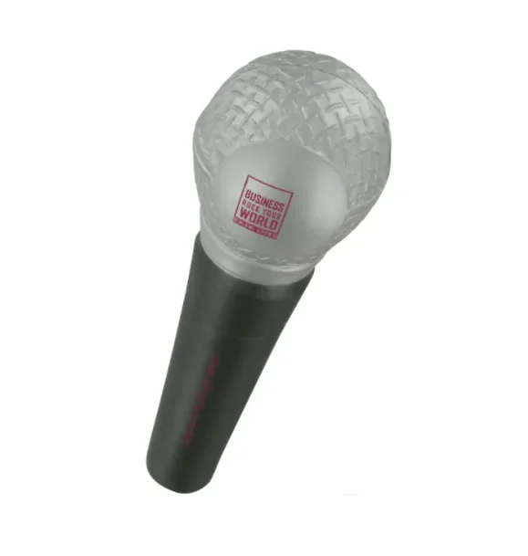 TOP Customized logo Promotional Imprinted Shape Microphone Stress Balls