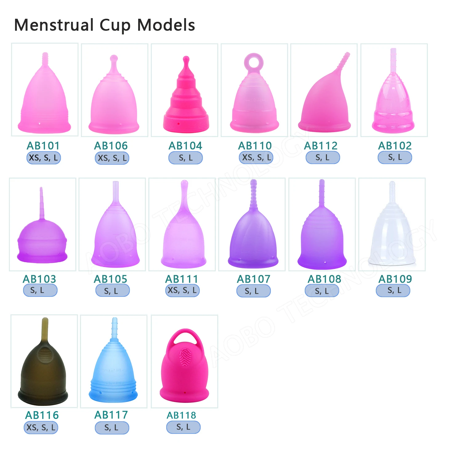 Wholesale Female Reusable Menstruation Cup Sizes Xs S L 100 Medical