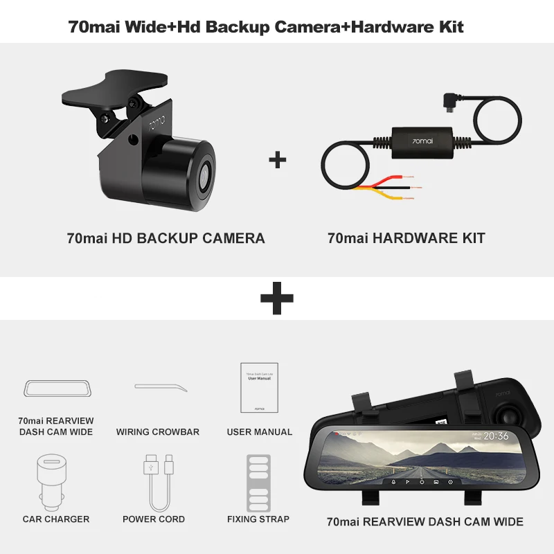 Dash Cam WiFi 4K + Full HD Posteriore – Videocamera Auto Con Fotocamera Posteriore, Include Scheda 64GB